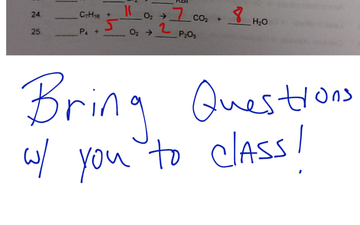 Balancing Equations Practice Key