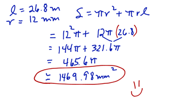 Section 12.4 Surface Area Of Right Cone