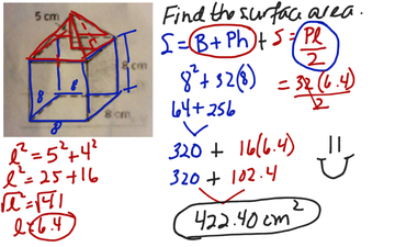 Finding Surface Area Of Composite Solid