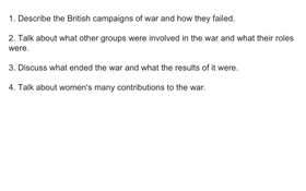 Unit 6 Revolutionary War Review