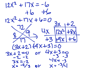 solving quadratic equations by factoring examples